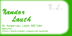 nandor lauth business card